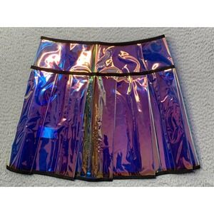 Current Mood Dolls Kill PVC Skirt Womens Small Waist 24" Changes Color Clear